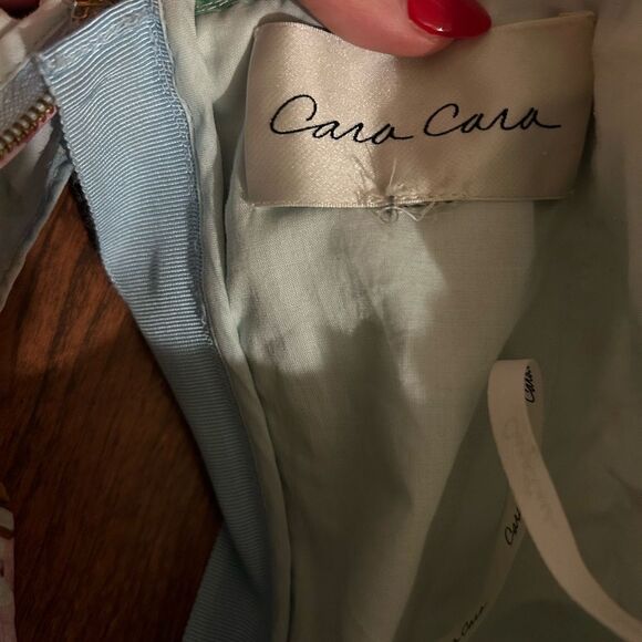 Cara Cara Marta Off-Shoulder Tiered Floral Poplin Midi Dress Size 6 - Picture 4 of 5